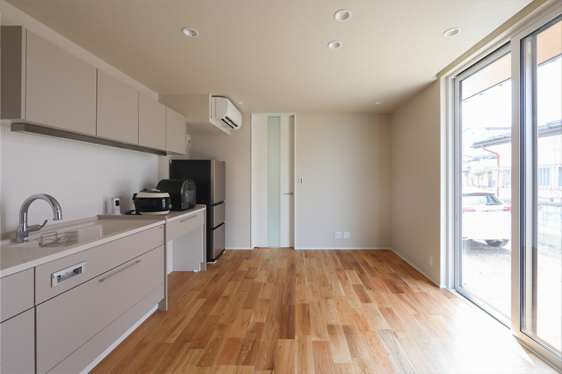 家族の動きがワンフロアで完結する